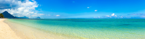 Wolmar Beach which is perfect for female solo travelers to Mauritius on a sunny day with gorgeous view